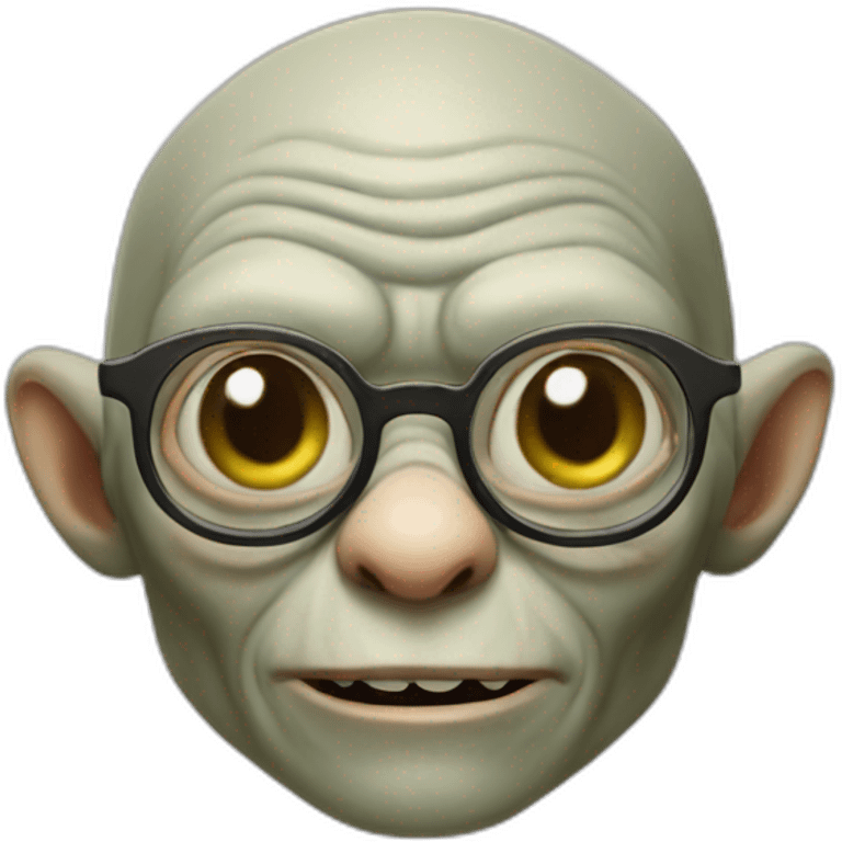 Gollum with glasses emoji