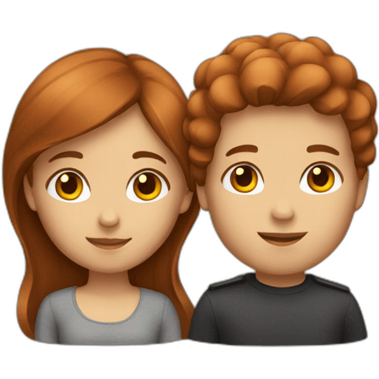 couple with chestnut hair emoji