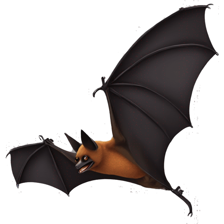 Realistic flying fox bat  emoji