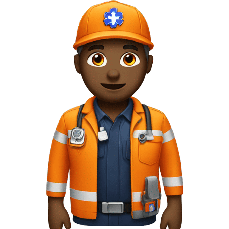 orange emt worker emoji