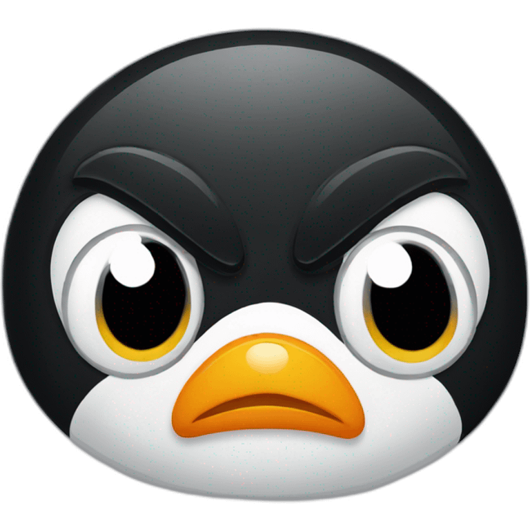 Angry penguin emoji