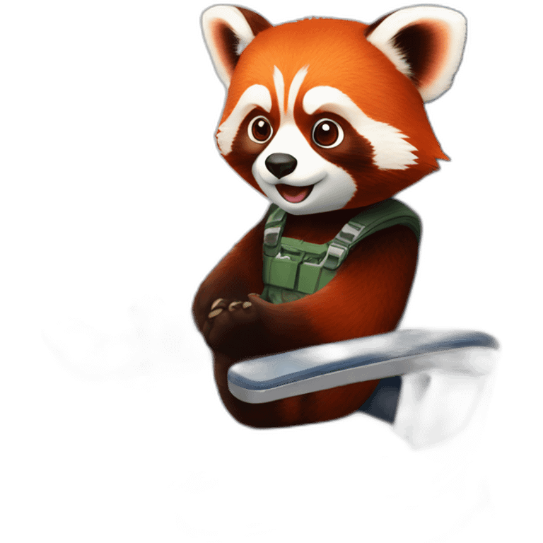 red panda on airplane emoji