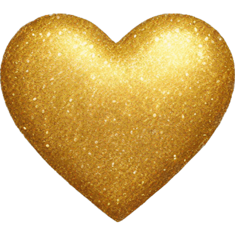 golden heart with glitter emoji