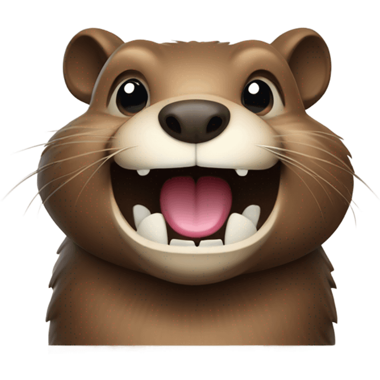 Happy beaver emoji