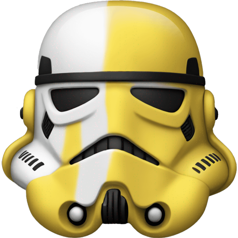 Black and yellow stormtrooper helmet  emoji