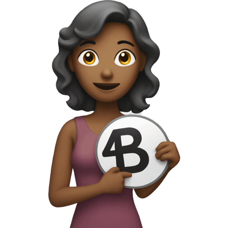 Woman holding 4b movement sign emoji