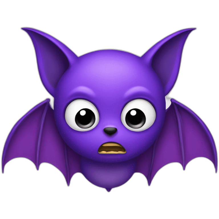 Purple bat serious emoji