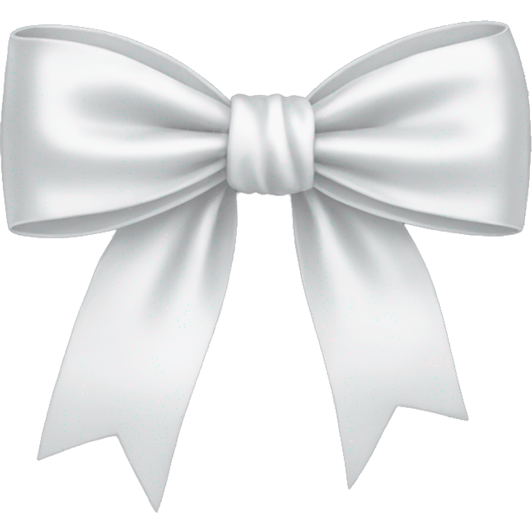 white satin bow emoji