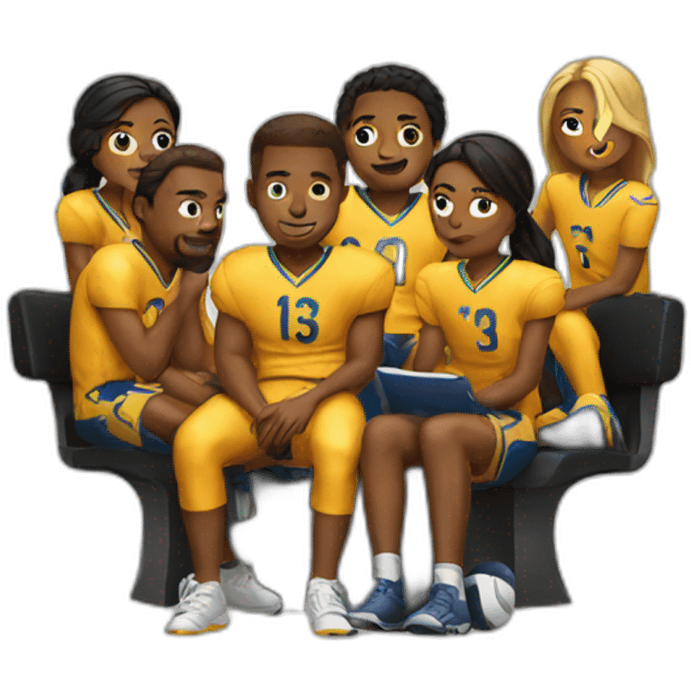 team sitting emoji