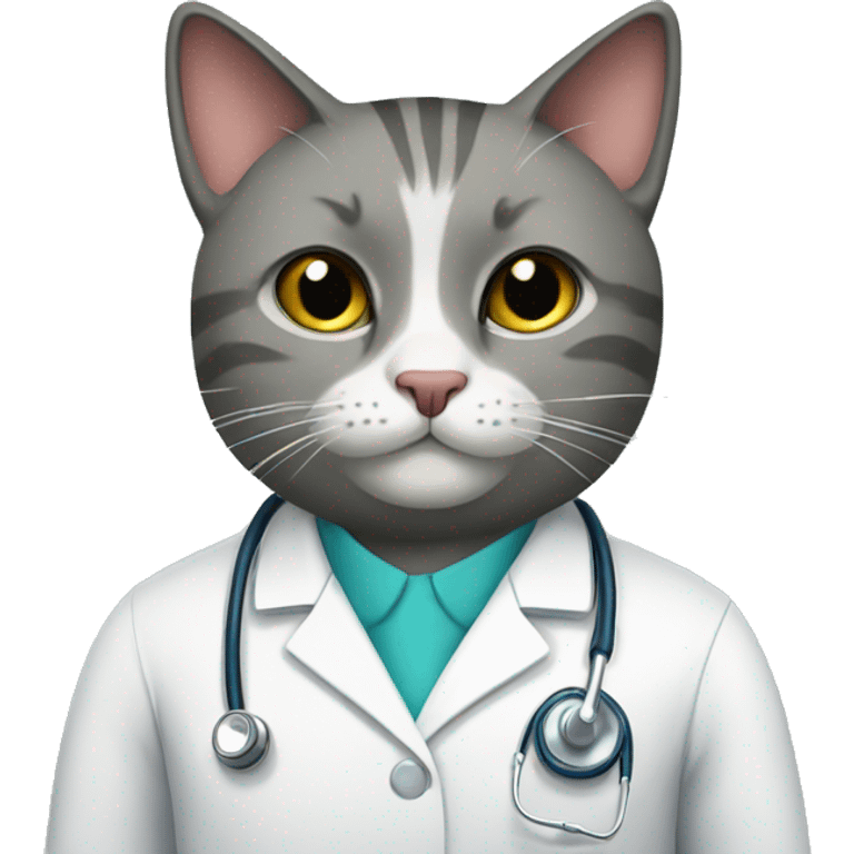 Doctor cat emoji