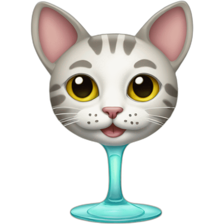 Cat with Margarita glass emoji