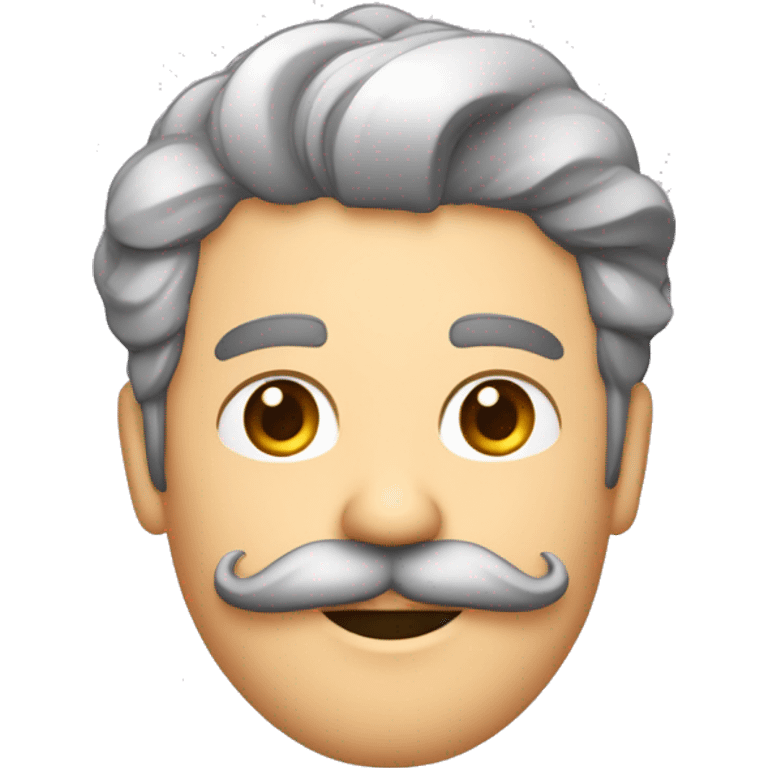 Pessoas morena cabelo enrolado com bigode fino e sobrancelha média com lábios detalhado emoji