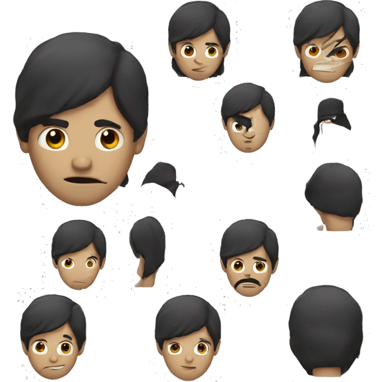 Thief with black hair  emoji