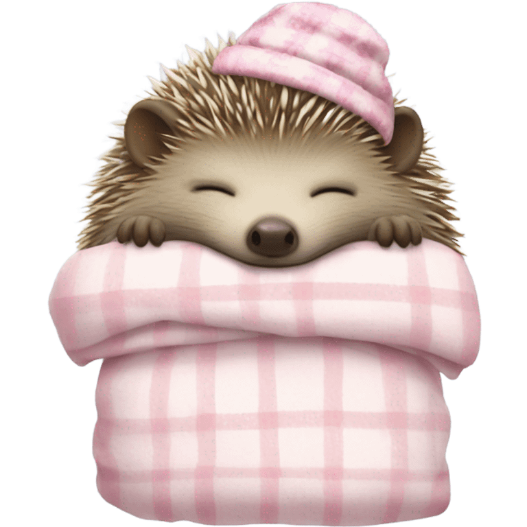 sleeping hedgehog with night gown and cap emoji