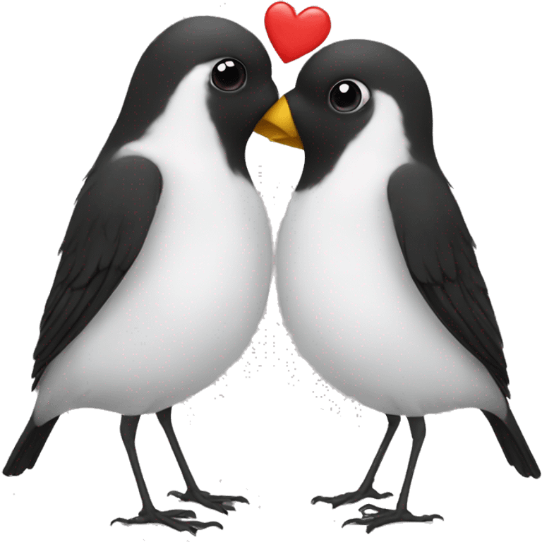 Two birds kissing emoji