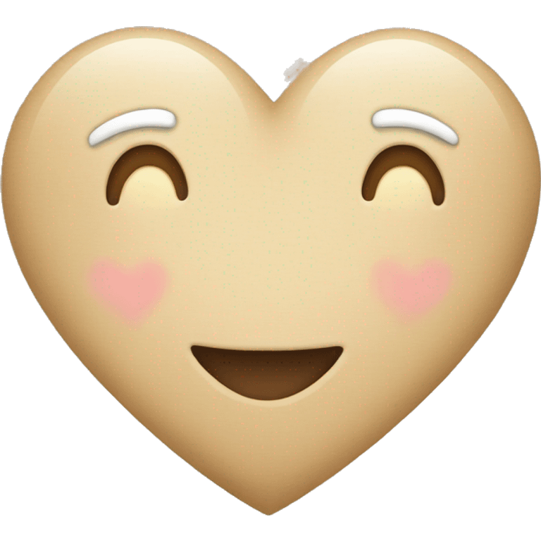 Beige heart  emoji