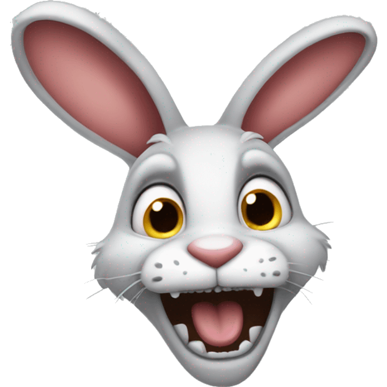 crazy insane rabbit emoji