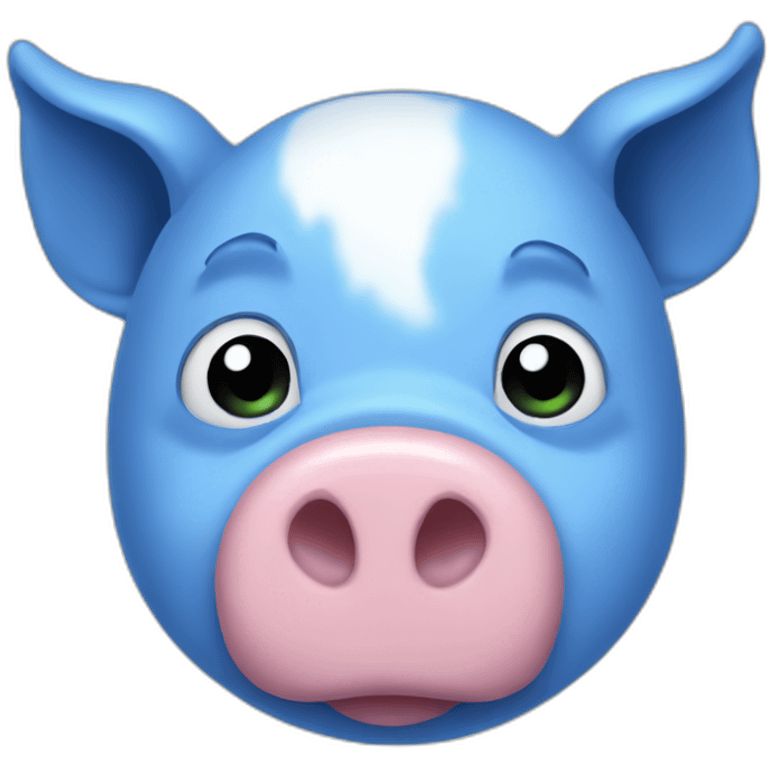 Blue pig emoji