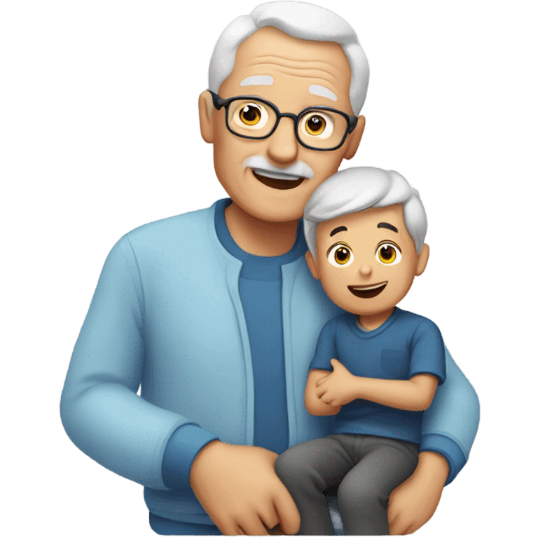 Grandad and grandson emoji