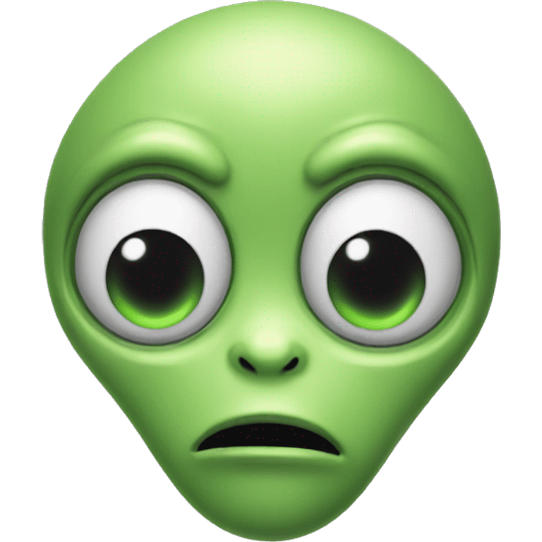 alien with exsiting face emoji