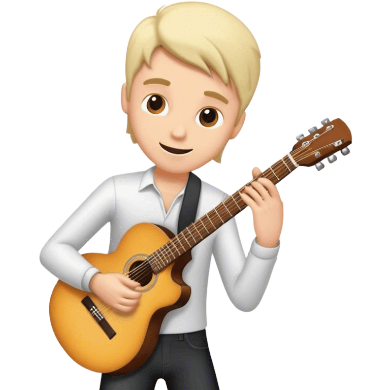 white person, musician, instrument, guitar, piano, violin, performance, music, playing, melody, talent, sound, notes, skilled, artist, creativity emoji