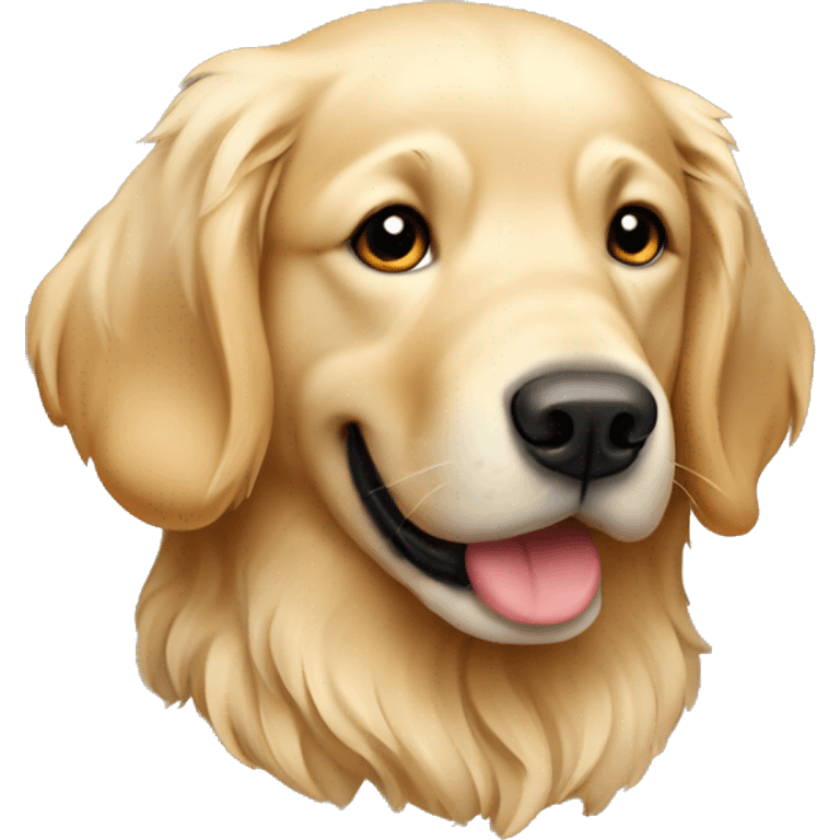 Perro Golden retriever de color crema emoji