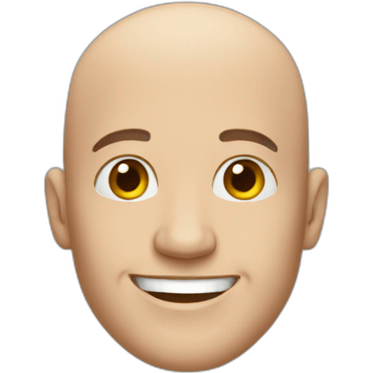 almost bald happy man emoji