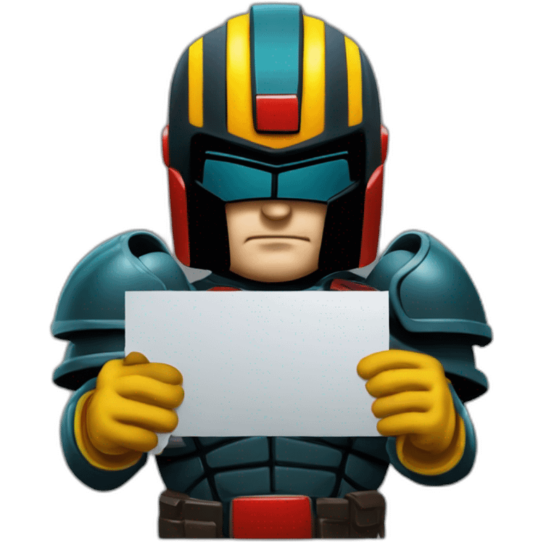 judge dredd with clapperboard helmet emoji