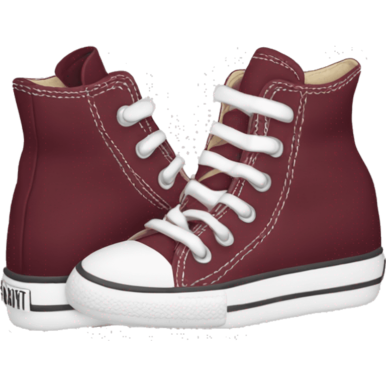 Burgundy Converse  emoji