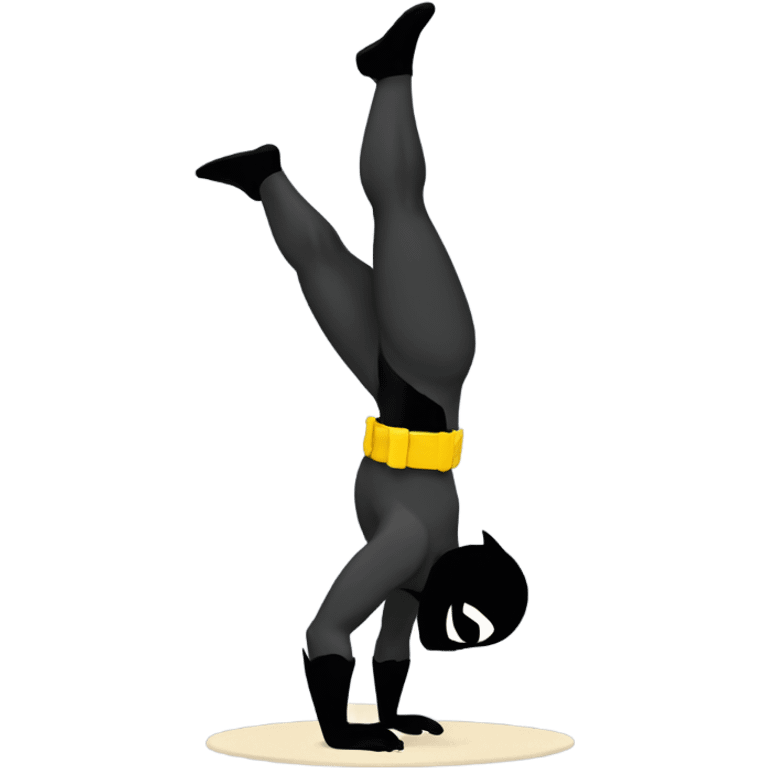 Batman doing a handstand emoji