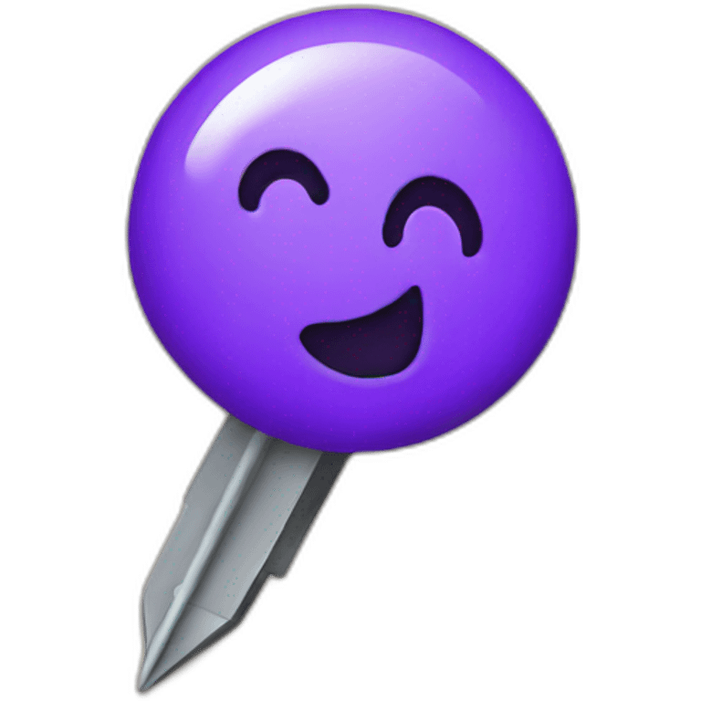 purple pin emoji