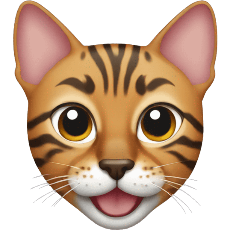 Silly bengal cat emoji