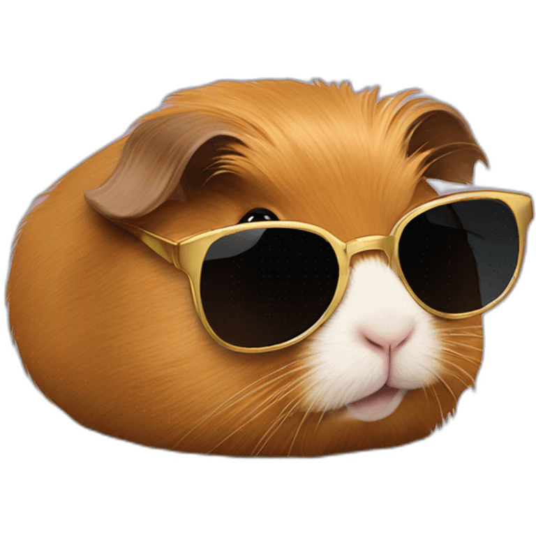 Golden abyssinian guinea pig sunglasses emoji