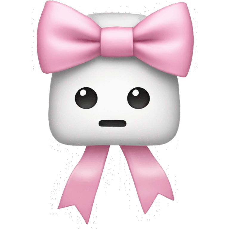 Cute asthmatic white pink bow emoji