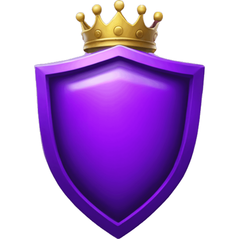 Purple neon Shield with crown emoji