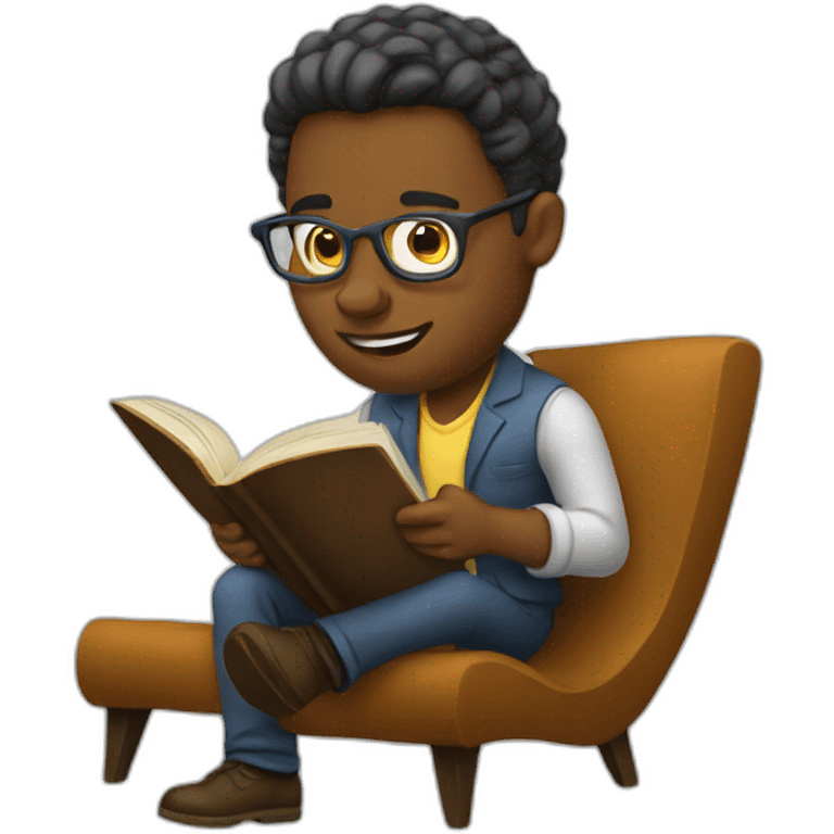 entrepreneur reading a book emoji