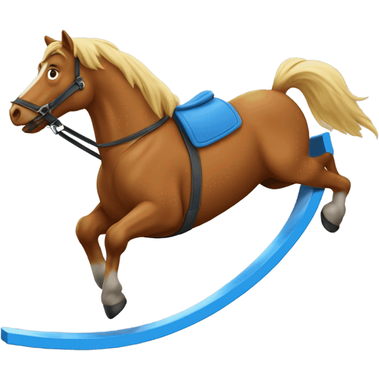 un cheval sur un trampoline emoji