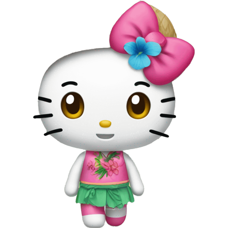 Hello kitty in Hawaii  emoji