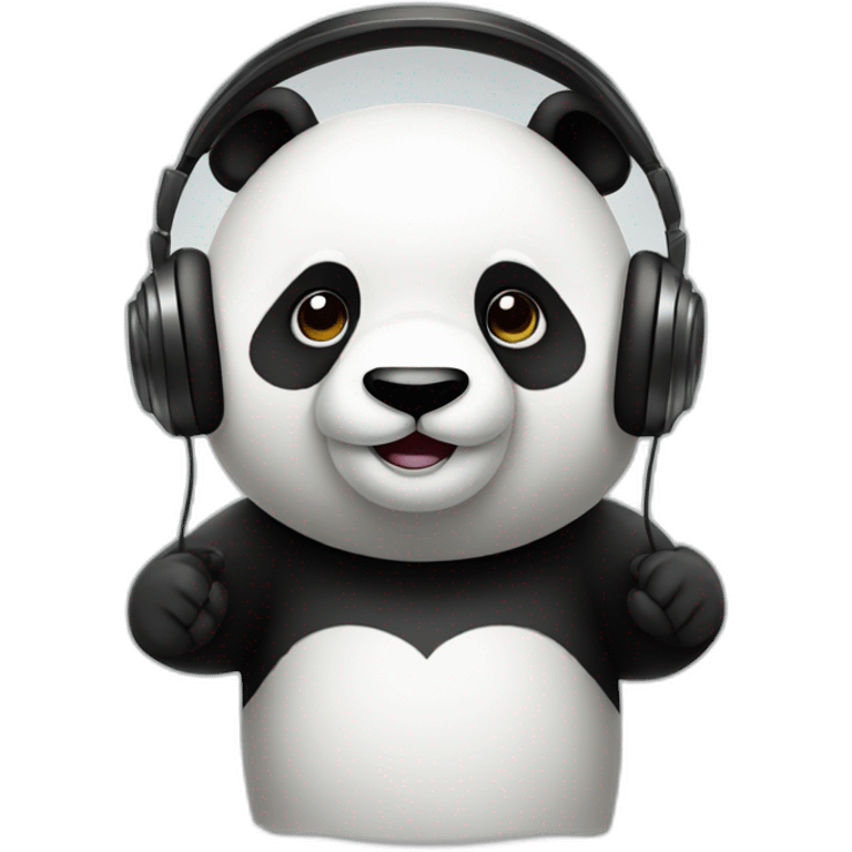 panda with headphones emoji