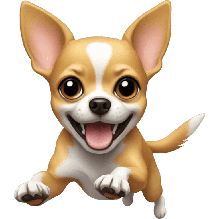 Chihuahua jumping Thrue a ring emoji