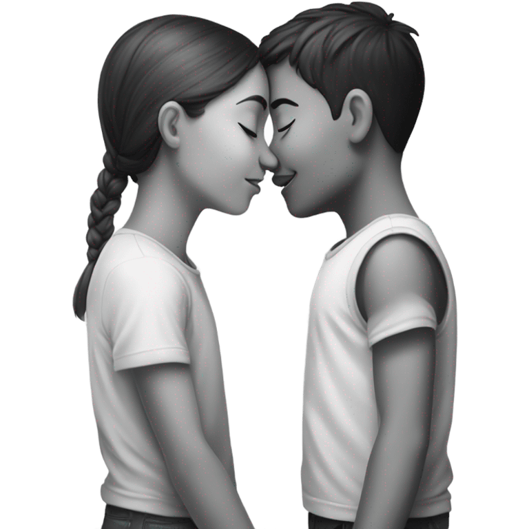 Girl boy kiss emoji