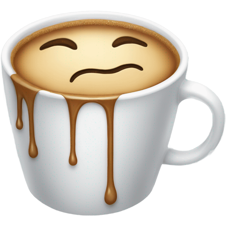 Coffee cup dripping out emoji