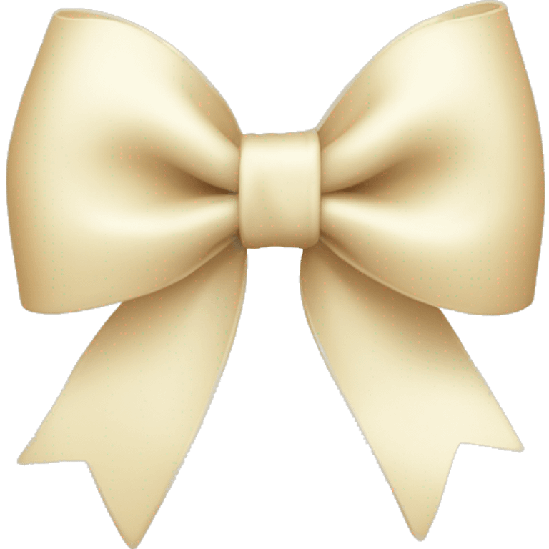 Very light vanilla colored bow  emoji