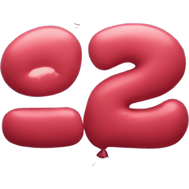 Number 2 balloon emoji