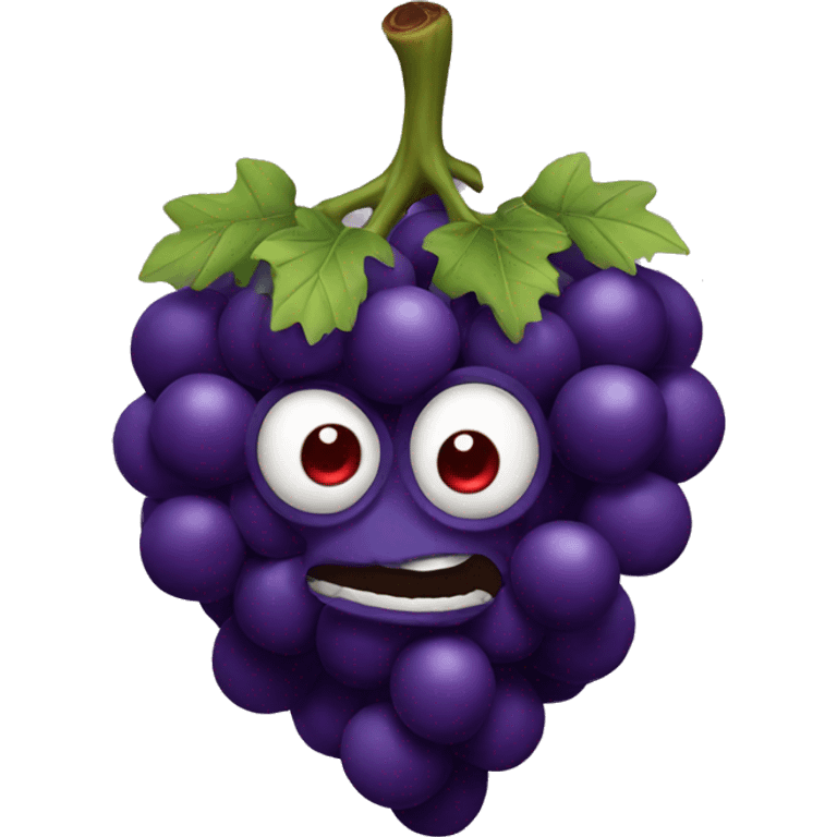 evil grape emoji