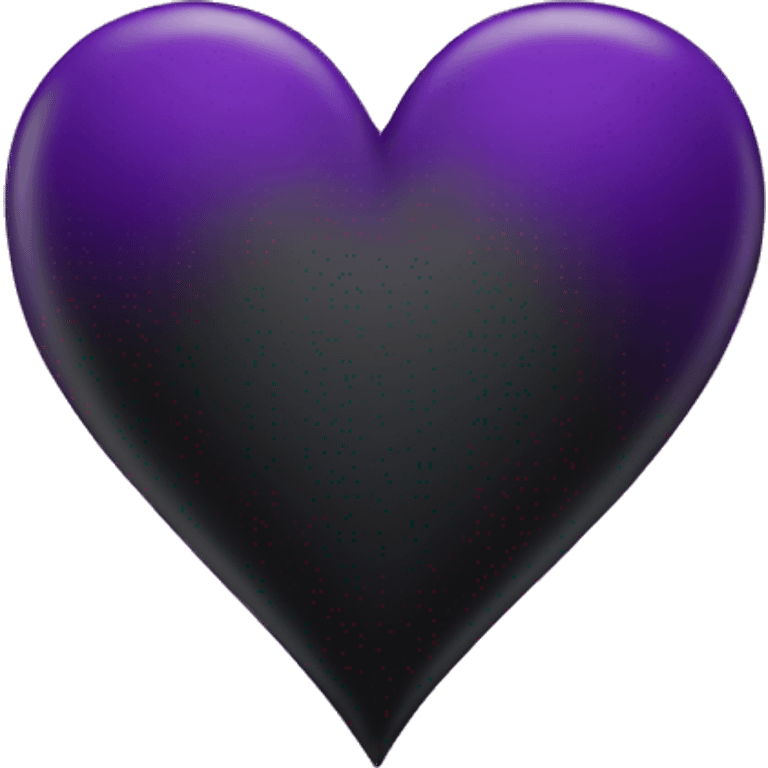 Black heart half purple heart emoji