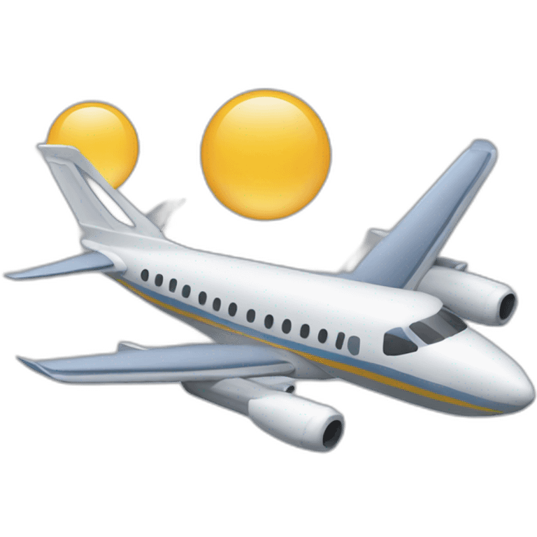 Avion et tour jumelles emoji