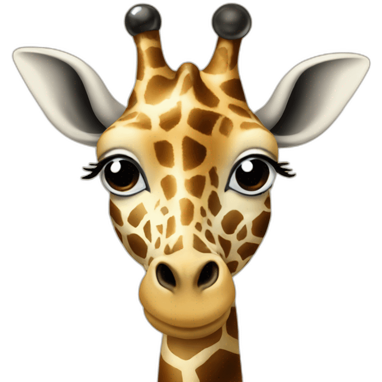 Giraffe with pearls emoji