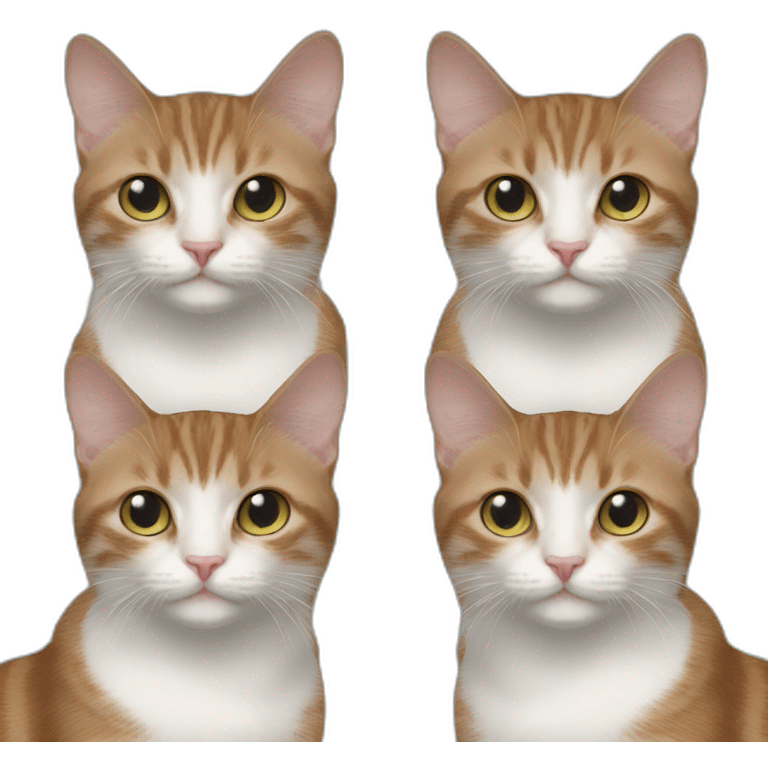 a triplets heads cat emoji