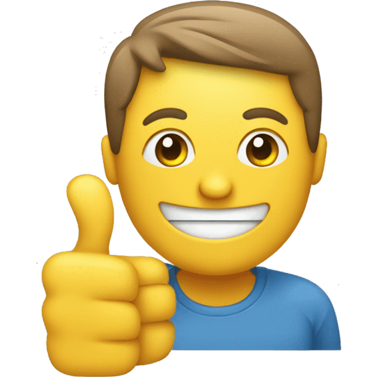 "A person holding a feedback form with a happy face emoji and a thumbs-up gesture, representing positive feedback." emoji